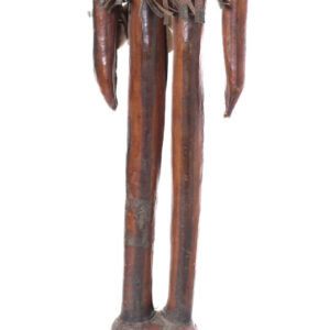 Walking stick - Wood, Antelope skin - Ekoi - Nigeria