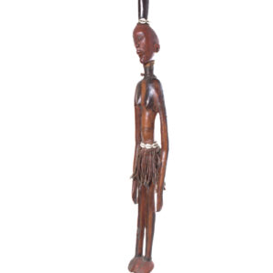 Walking stick - Wood, Antelope skin - Ekoi - Nigeria