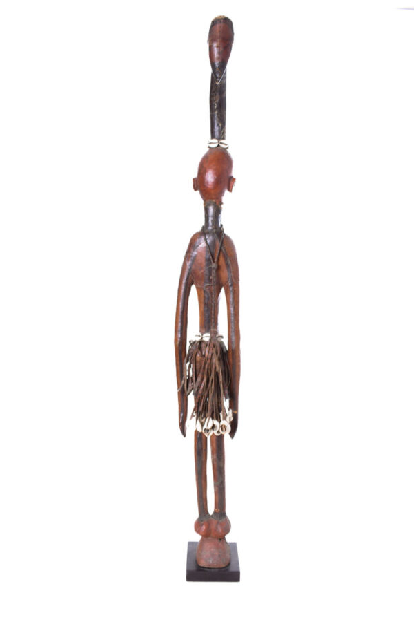 Walking stick - Wood, Antelope skin - Ekoi - Nigeria