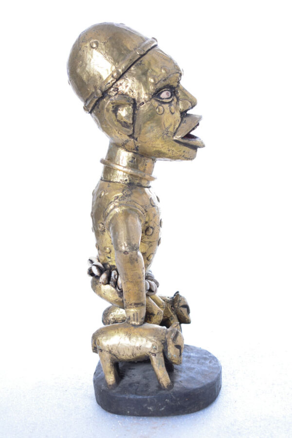 Figure - Cauris, Copper, Wood - Yombe - Congo