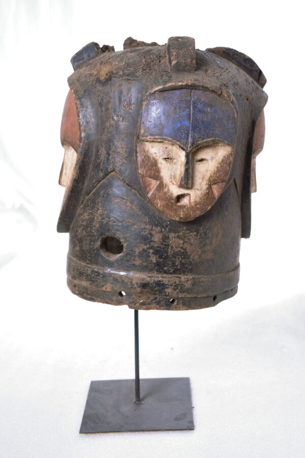 Ngontgang 4-faced helmet mask - Wood - Mitsogho - Gabon