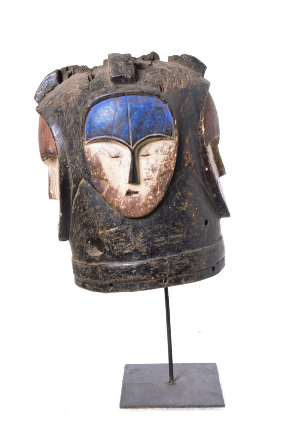 Ngontgang 4-faced helmet mask - Wood - Mitsogho - Gabon