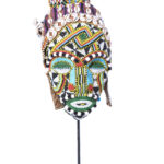 Mask - Beads, Cauris, Plant fibre, Wood - Ngaady A Waash Bushoong - Kuba - Congo
