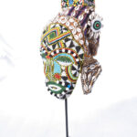 Mask - Beads, Cauris, Plant fibre, Wood - Ngaady A Waash Bushoong - Kuba - Congo