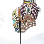 Mask - Beads, Cauris, Plant fibre, Wood - Ngaady A Waash Bushoong - Kuba - Congo