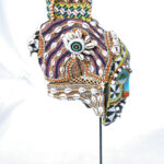 Mask - Beads, Cauris, Plant fibre, Wood - Ngaady A Waash Bushoong - Kuba - Congo