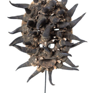 War mask - Wood, Horn, Teeth - Guere - Ivory Coast