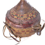 Basket - Oromo - Wicker, Leather - Ethiopia