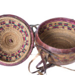Basket - Oromo - Wicker, Leather - Ethiopia