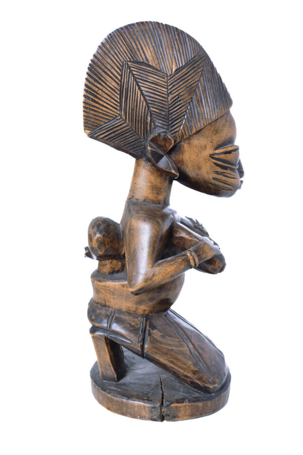 Maternity figure - Wood - Yoruba - Nigeria