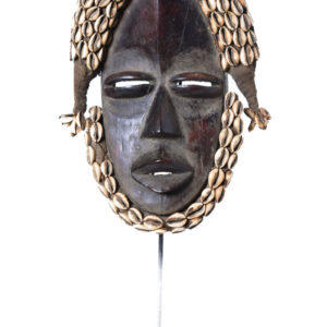 Deangle Mask - Wood, Rope - Dan - Ivory Coast
