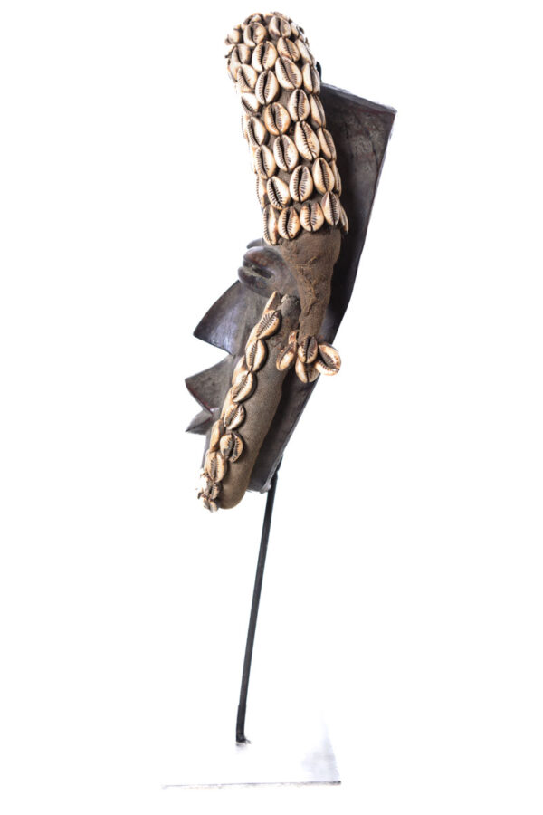 Deangle Mask - Wood, Rope - Dan - Ivory Coast