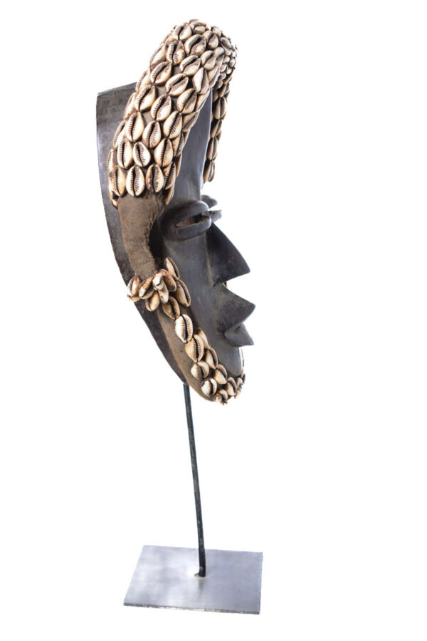 Deangle Mask - Wood, Rope - Dan - Ivory Coast