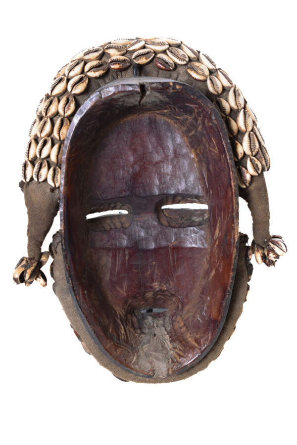Deangle Mask - Wood, Rope - Dan - Ivory Coast