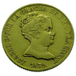 Spain 80 Reales 1839 Isabel II - Gold