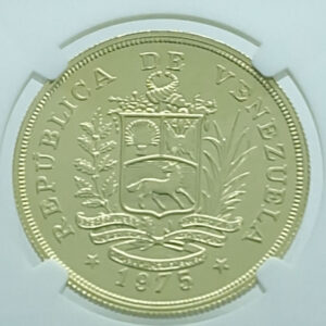 VENEZUELA 1000 Bolivares 1975 Cock of the Rocks - Gold NGC MS 68