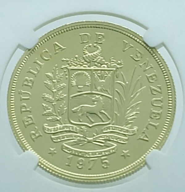 VENEZUELA 1000 Bolivares 1975 Cock of the Rocks - Gold NGC MS 68