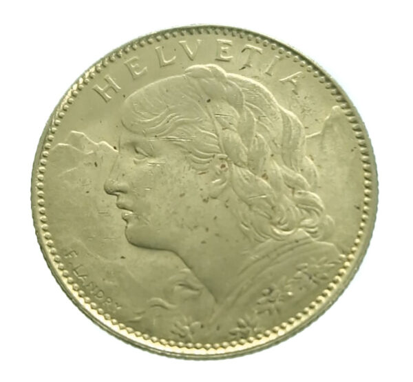 Switzerland 10 Francs 1922 Gold Extremely Fine
