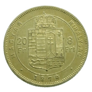 Hungary 20 Francs / 8 Forint 1874 Franz Joseph I