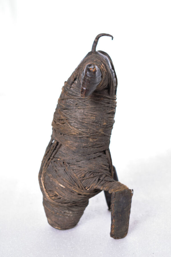 Fetish figure - String, Iron (cast), Leather - Fali - Cameroon