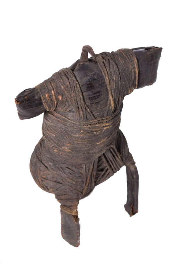 Fetish figure - String, Iron (cast), Leather - Fali - Cameroon
