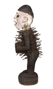 Double headed Nkisi Figure - Wood, nails, glass - Kongo- Congo