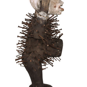 Double headed Nkisi Figure - Wood, nails, glass - Kongo- Congo