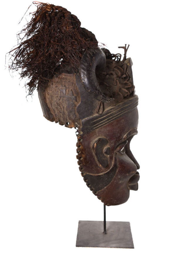 Mask - Glass, Nail, Wood - Kongo - Congo