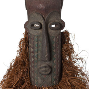 Pumbu Chiefs Mask - Raphia, Wood - Pende - DR Congo