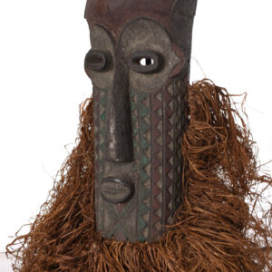 Pumbu Chiefs Mask - Raphia, Wood - Pende - DR Congo