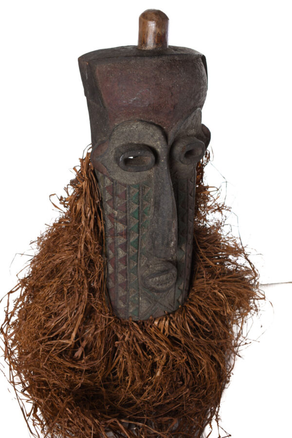 Pumbu Chiefs Mask - Raphia, Wood - Pende - DR Congo