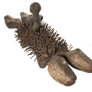 Nkisi Kozo - Glass, Nail, Wood - Bakongo - Congo