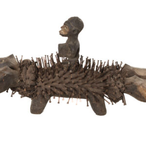 Nkisi Kozo - Glass, Nail, Wood - Bakongo - Congo
