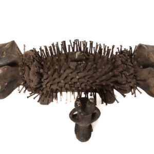 Nkisi Kozo - Glass, Nail, Wood - Bakongo - Congo