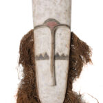 Ngil mask - Wood, Raphia - Fang - Gabon