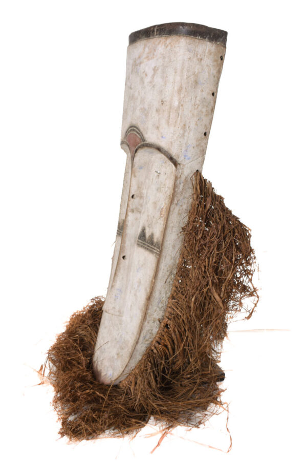 Ngil mask - Wood, Raphia - Fang - Gabon