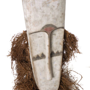 Ngil mask - Wood, Raphia - Fang - Gabon