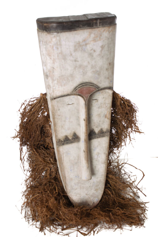 Ngil mask - Wood, Raphia - Fang - Gabon