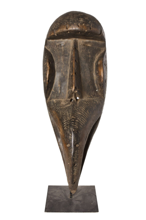 Ge Gon Mask - Wood, Textile - Dan - Ivory Coast