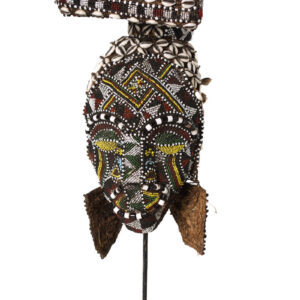 Mask - Beads, Cauris, Plant fibre, Wood - Ngaady A Waash Bushoong - Kuba - Congo