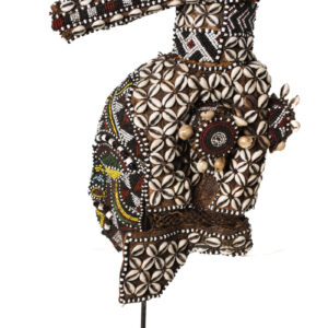 Mask - Beads, Cauris, Plant fibre, Wood - Ngaady A Waash Bushoong - Kuba - Congo
