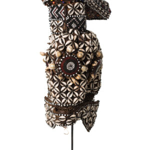 Mask - Beads, Cauris, Plant fibre, Wood - Ngaady A Waash Bushoong - Kuba - Congo