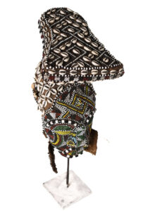 Mask - Beads, Cauris, Plant fibre, Wood - Ngaady A Waash Bushoong - Kuba - Congo