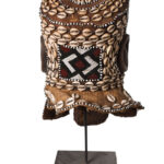 Royal Mask - Beads, Cauri, Wood - Bwoom - Kuba - DR Congo