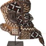 Royal Mask - Beads, Cauri, Wood - Bwoom - Kuba - DR Congo