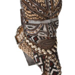 Royal Mask - Beads, Cauri, Wood - Bwoom - Kuba - DR Congo