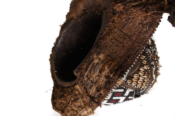 Royal Mask - Beads, Cauri, Wood - Bwoom - Kuba - DR Congo