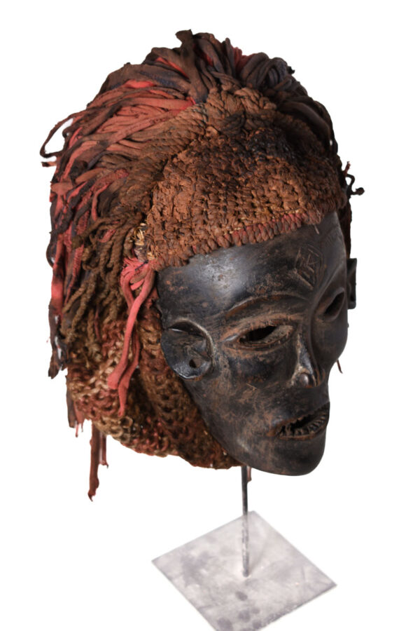 Mask - Wood, Rope - Lwena - Angola