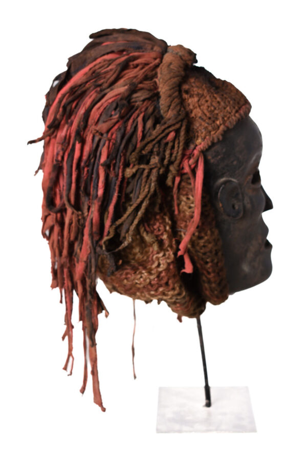 Mask - Wood, Rope - Lwena - Angola