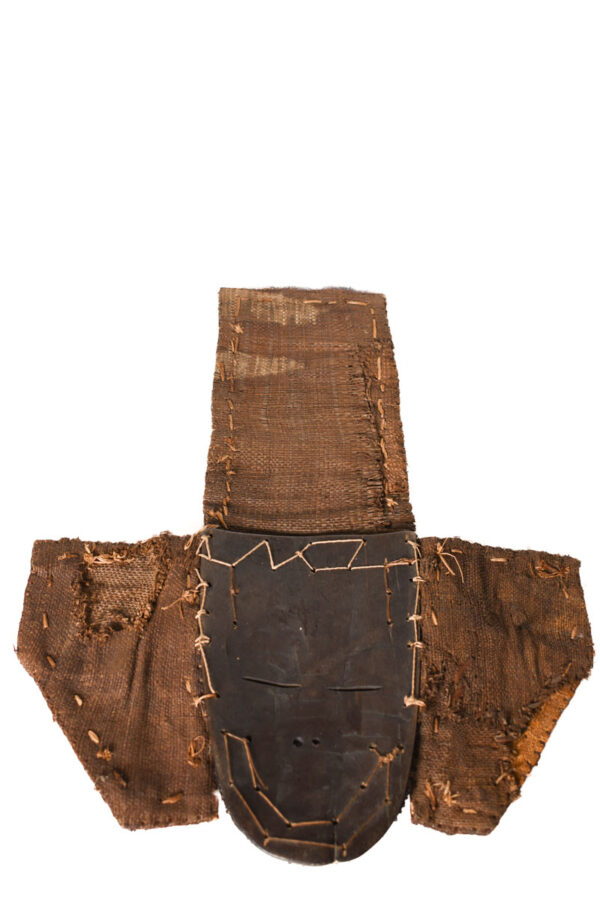 Lele Mask - Beads, Cauris, Plant fibre, Wood - KUBA - DR Congo